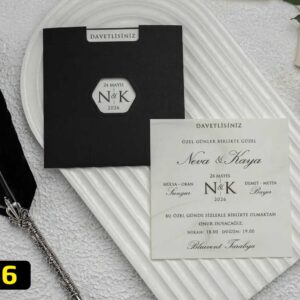 9156 Düğün & Nişan Davetiyesi