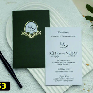 9163 Düğün & Nişan Davetiyesi