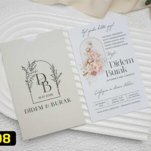 9298 Düğün & Nişan Davetiyesi