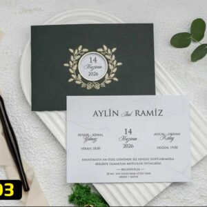 9303 Düğün & Nişan Davetiyesi